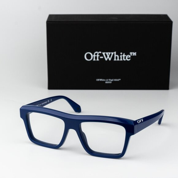 Off-White STYLE 7H Men Eyeglasses Blue Square OERJ07H STYLE 7H 4500 - Picture 1 of 12